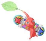 Red Pikmin with fingerboard