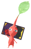 Red Pikmin with flower card
