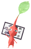 Red Pikmin with flower card