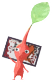 Red Pikmin with flower card