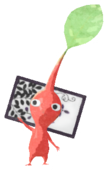 Red Pikmin with flower card