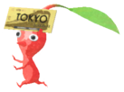 Red Pikmin with ticket