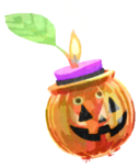 Red Pikmin with halloween light