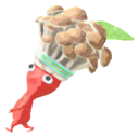 Red Pikmin with mushroom