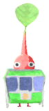 Red Pikmin with paper train