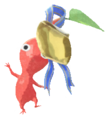 Red Pikmin with present sticker