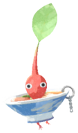 Red Pikmin with ramen keychain