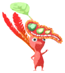 Red Pikmin with carnival feathers
