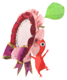 Red Pikmin with rosette pin