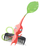 Red Pikmin with scissors