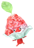 Red Pikmin with shaved ice