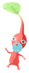 Red Pikmin with sticker