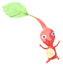 Red Pikmin with sticker