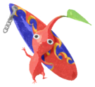 Red Pikmin with surfboard keychain