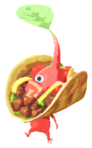 Red Pikmin with taco