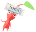 Red Pikmin with ticket
