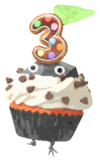 Rock Pikmin with cupcake