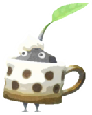 Rock Pikmin with coffee cup