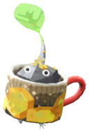 Rock Pikmin with coffee cup