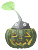Rock Pikmin with jack o’ lantern