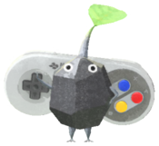 Rock Pikmin with Nintendo console