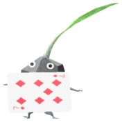 Rock Pikmin with playing card