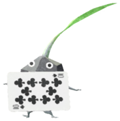 Rock Pikmin with playing card