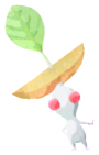 White Pikmin with hamburger