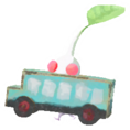 White Pikmin with bus papercraft
