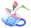 White Pikmin with coffee cup
