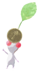 White Pikmin with coin