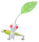 White Pikmin with fishing lure