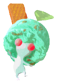 White Pikmin with ice cream