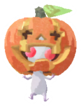 White Pikmin with jack o’ lantern