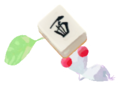 White Pikmin with mahjong tile
