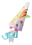 White Pikmin with party popper