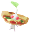 White Pikmin with pizza