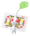 White Pikmin with playing card