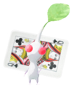 White Pikmin with playing card