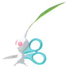 White Pikmin with scissors
