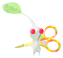 White Pikmin with scissors