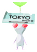 White Pikmin with ticket