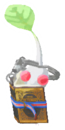 White Pikmin with book keychain