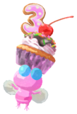Winged Pikmin with cupcake