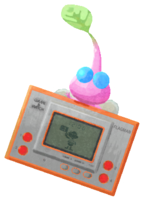 Winged Pikmin with Nintendo console