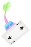 Winged Pikmin with playing card