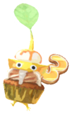 Yellow Pikmin with cupcake