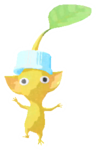 Yellow Pikmin with bottle cap