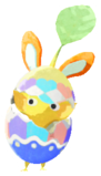 Yellow Pikmin with easter egg