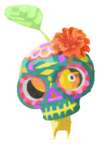 Yellow Pikmin with calavera